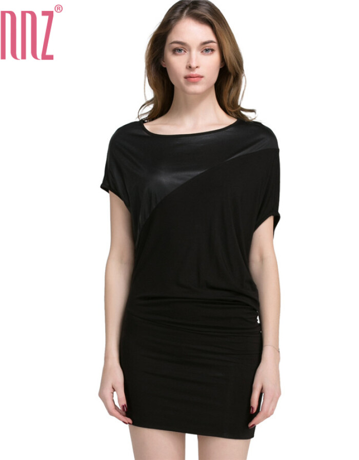 HUNNZ 2016夏季新款 紅色不對稱蝙蝠袖包臀連衣裙，盡顯氣質與時尚